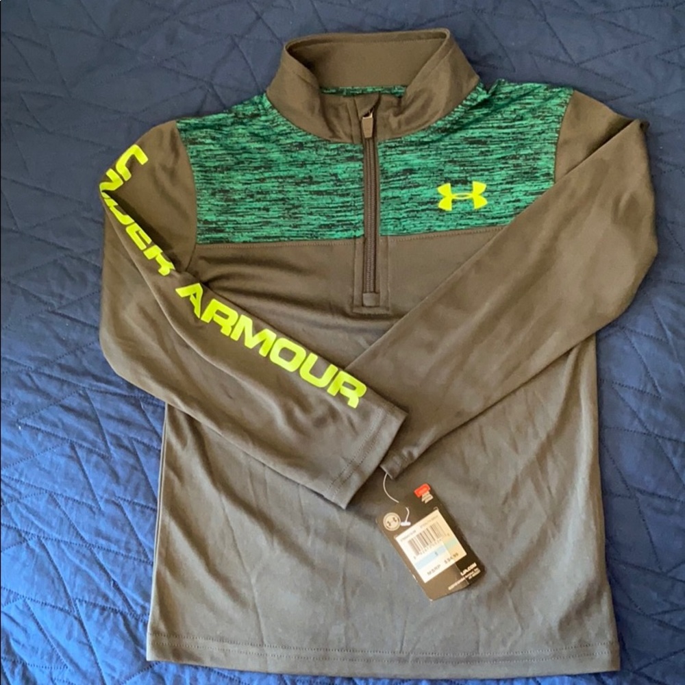 NWT Under Armour boys size 5, 1/4 zip shirt